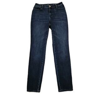 J. Jill Denim Jeans Women's 4 High Rise Straight Leg 4 Dark Wash Preppy Classic